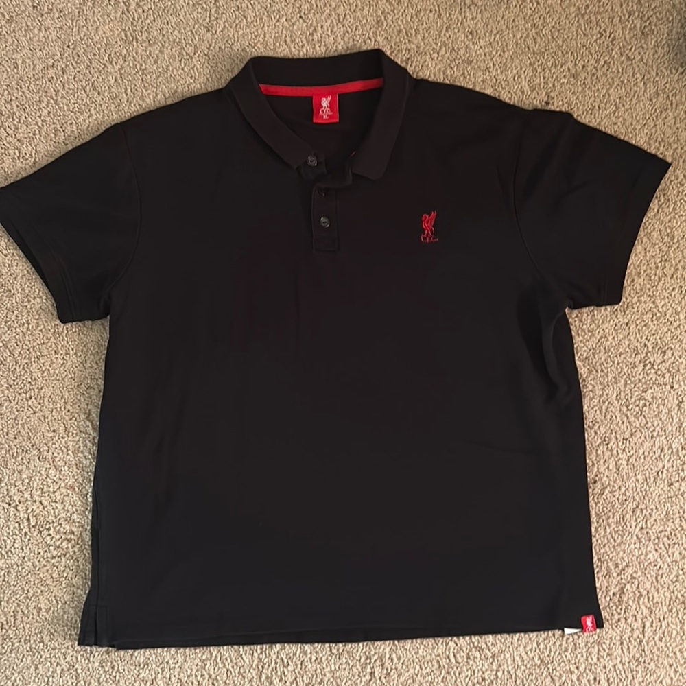 Liverpool FC Large Men's Polo Black 100% Cotton